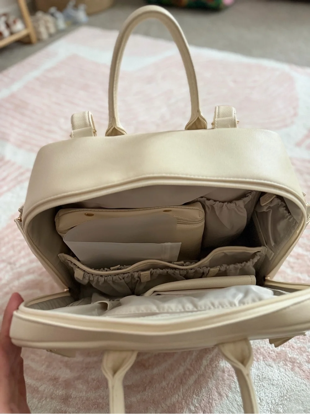 Ayla & Co Large Ivory diaper bag